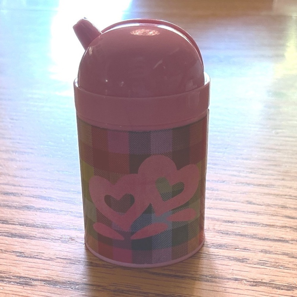 American Girl Doll Pink Plaid Heart Water Bottle Accessory F5590 2013 Mini Toy